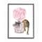 Stupell Industries Pink Fashion Floral Bouquet & Leopard Framed Wall Art